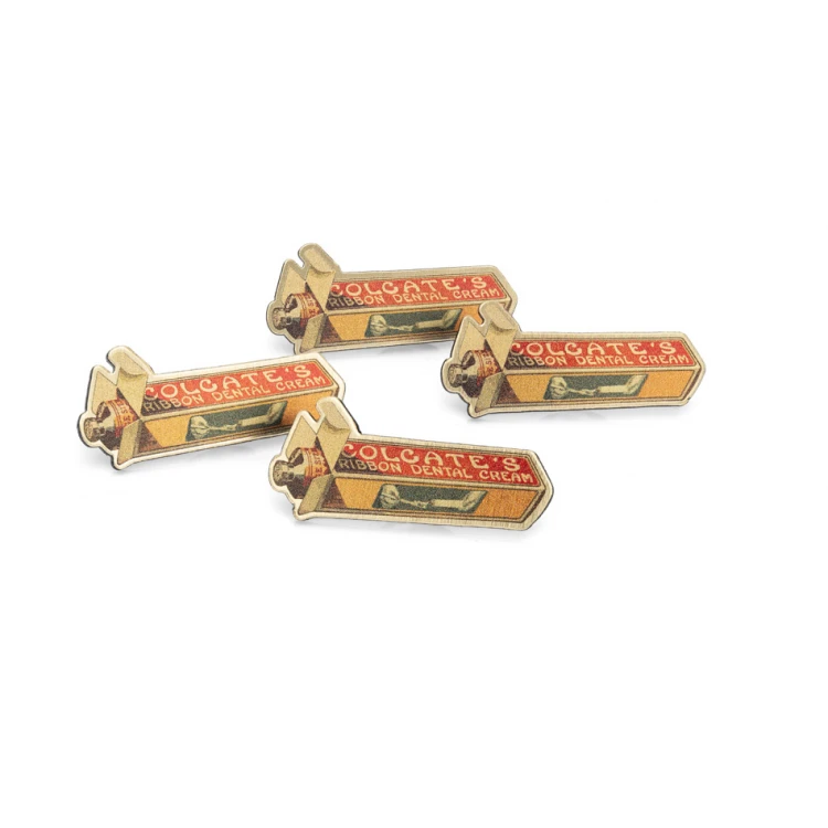 Mini Pins/Badges with Your Logo - size: 39x18mm - engraving laminate - PS047