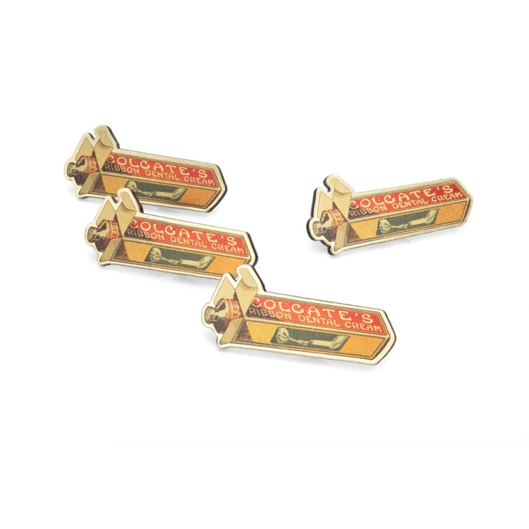 Mini Pins/Badges with Your Logo - size: 39x18mm - engraving laminate - PS047