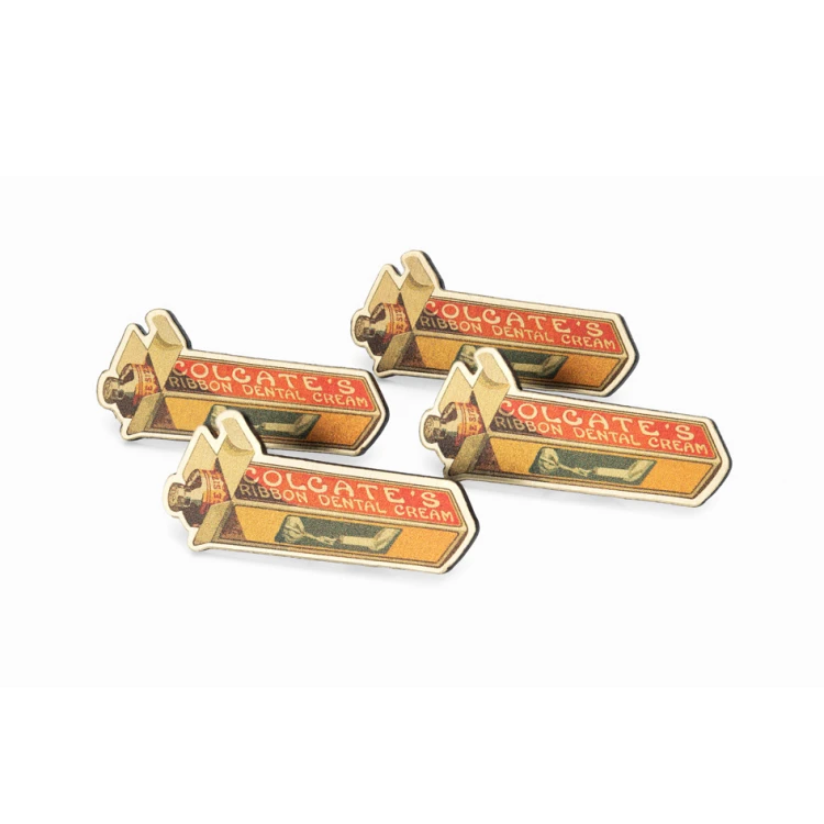 Mini Pins/Badges with Your Logo - size: 39x18mm - engraving laminate - PS047