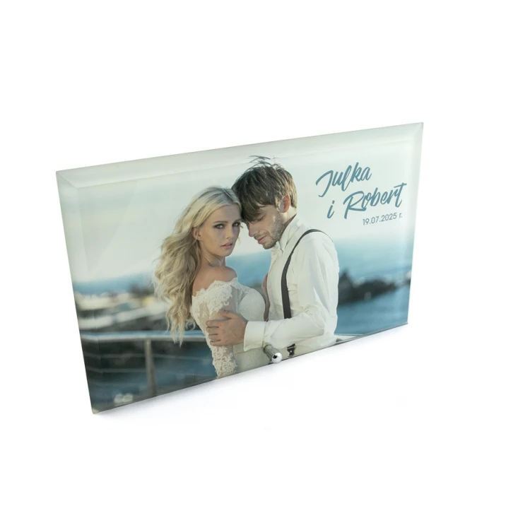 Glass Frame with 16x25cm Photo - HORIZONTAL - UV Digital Print - RSF003