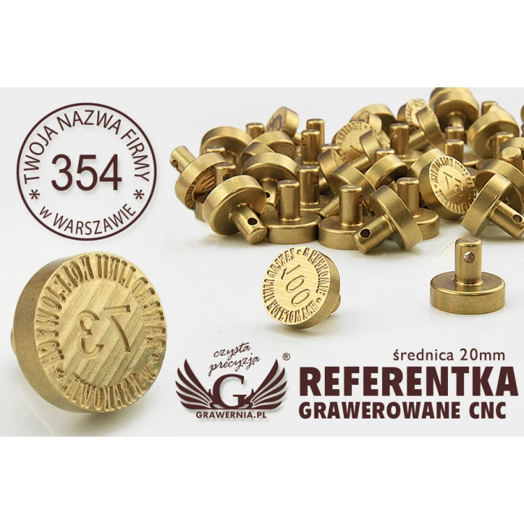 Engraved CNC Reference Disc - Standard - Diameter 20mm
