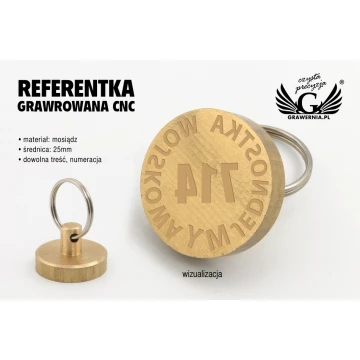 Engraved CNC Reference Disc - Standard - Diameter 25mm - RF016