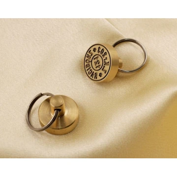 Brass Reference Disc - TWO CIRCLES - diameter 20mm