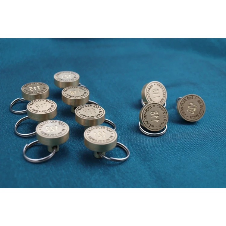 Brass Reference Disc - TWO CIRCLES - diameter 20mm