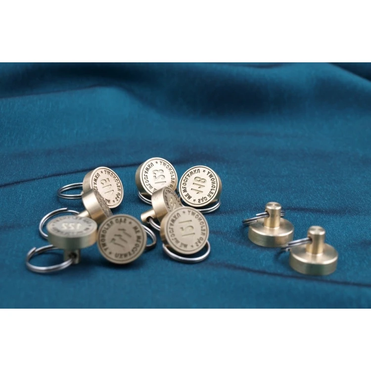 Brass Reference Disc - TWO CIRCLES - diameter 20mm
