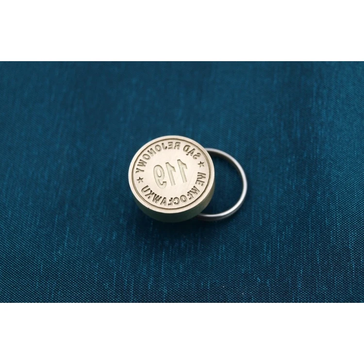 Brass Reference Disc - TWO CIRCLES - diameter 20mm