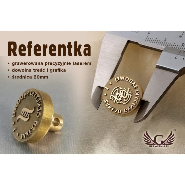 Brass Seal - LOGO STAMP - diameter 20mm