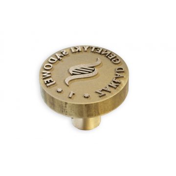 Brass Seal - LOGO STAMP - diameter 20mm