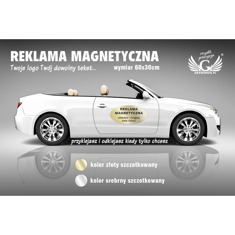 Magnetic Car Advertisement - 60x30cm - RM001