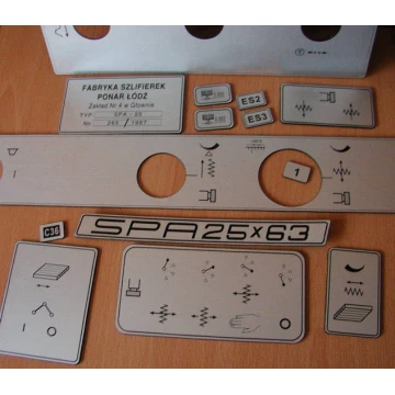 Renovation of plates and panels for industrial machines and other devices