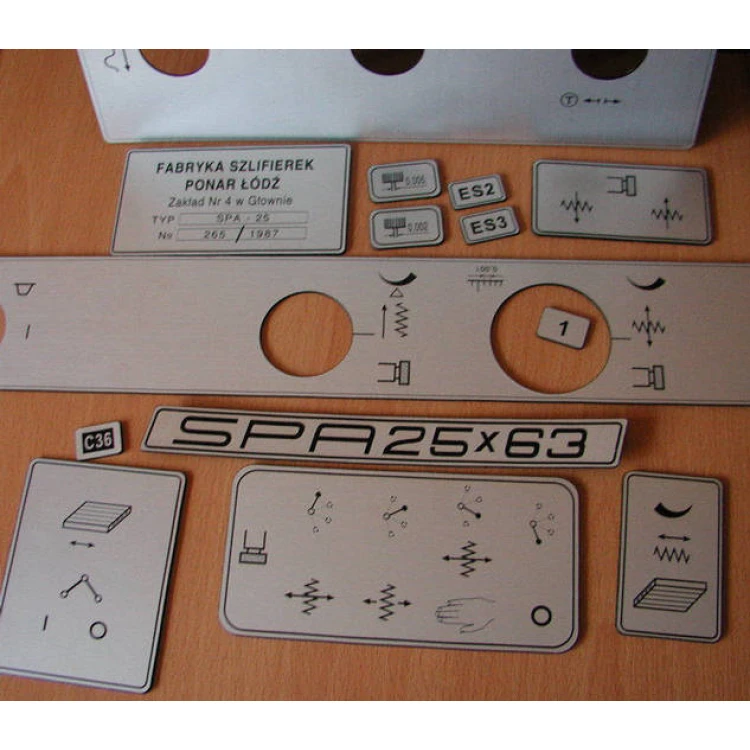 Renovation of plates and panels for industrial machines and other devices