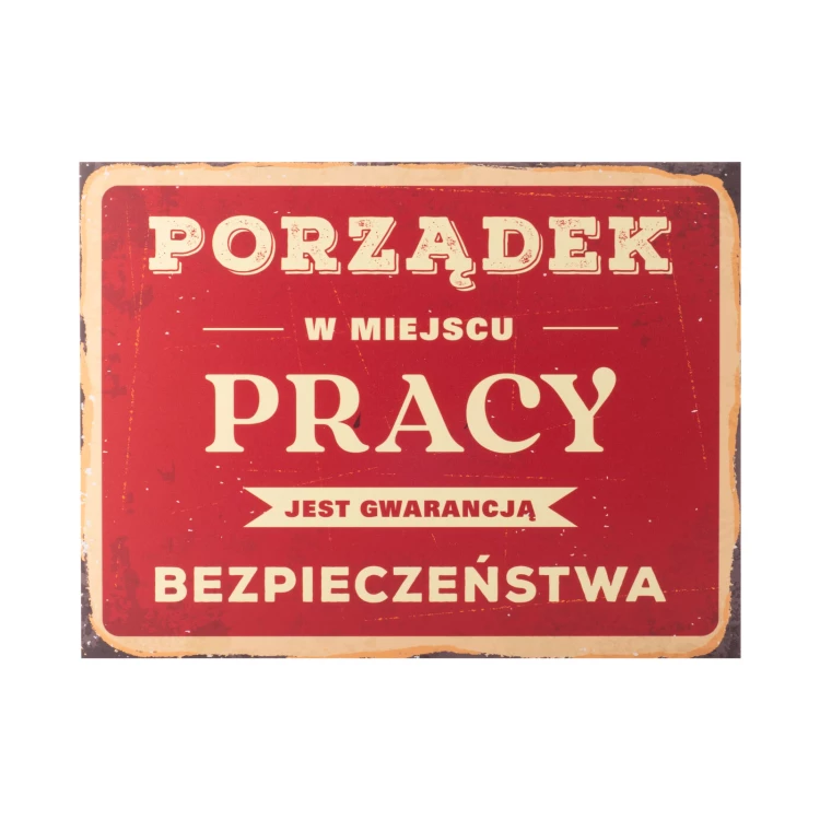 Retro Information Sign, size 315x420mm - Workplace Order - BHP195