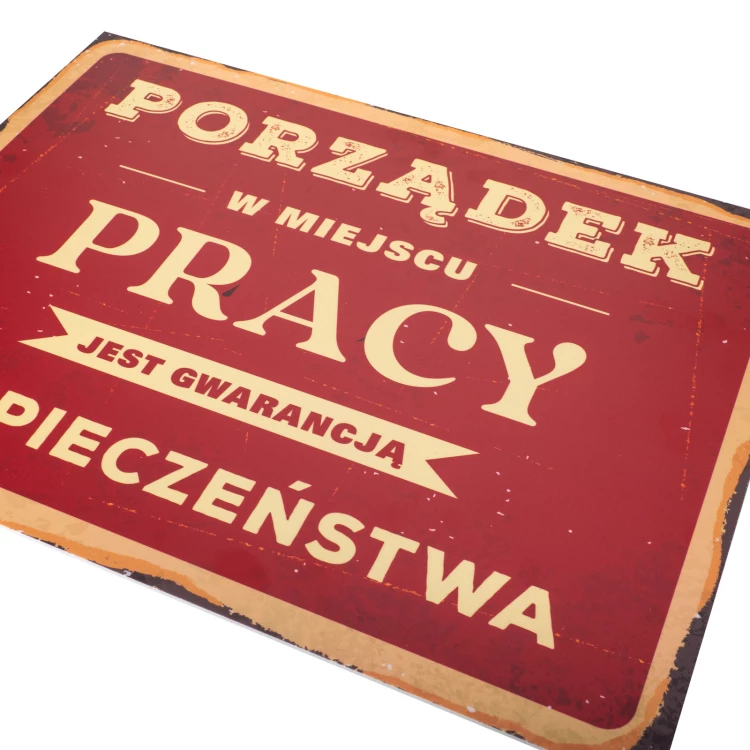 Retro Information Sign, size 315x420mm - Workplace Order - BHP195