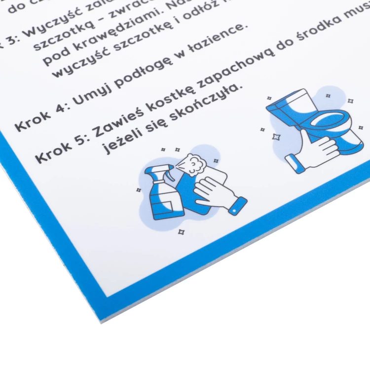 Information plaque dim. 303x210mm - Toilet cleaning instructions - BHP201
