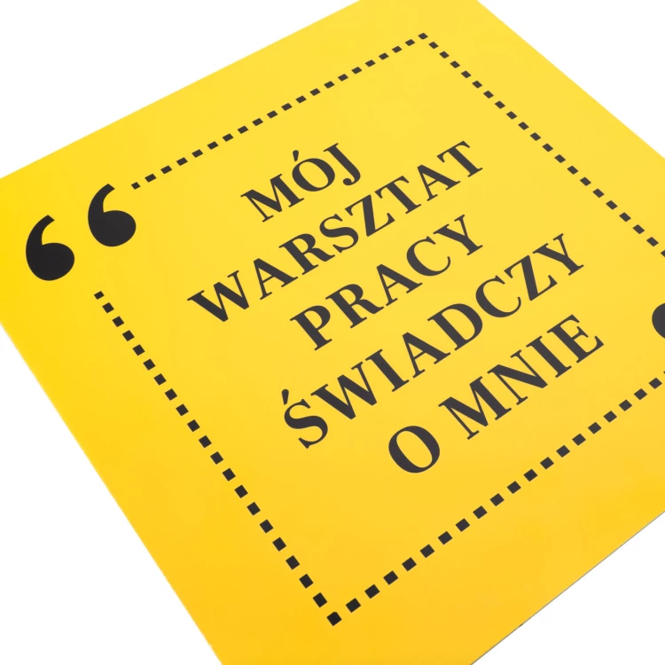 Motivational Plaque approx. 250x250mm - My Workshop Reflects Me - BHP200