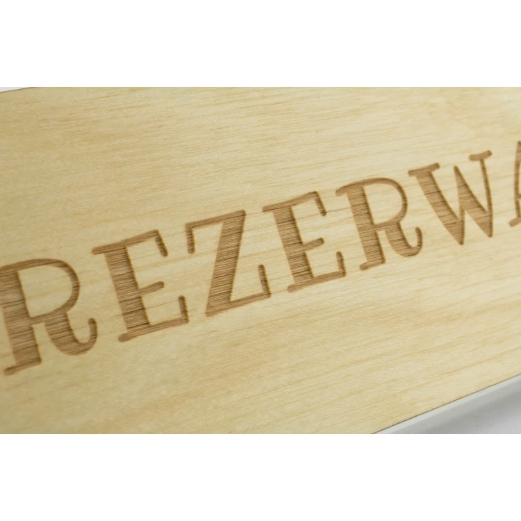 Reservation - Wooden table stands 180x55mm - Laser engraved - REZ009