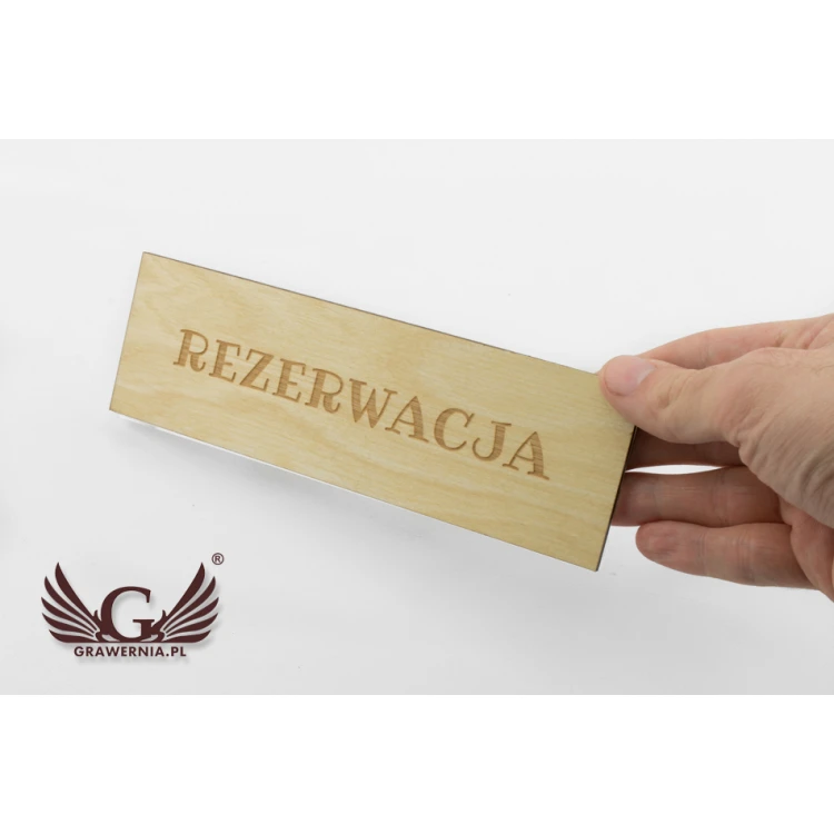 Reservation - Wooden table stands 180x55mm - Laser engraved - REZ009