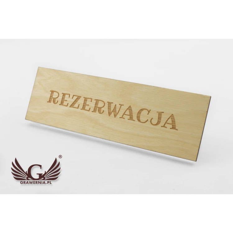 Reservation - Wooden table stands 180x55mm - Laser engraved - REZ009