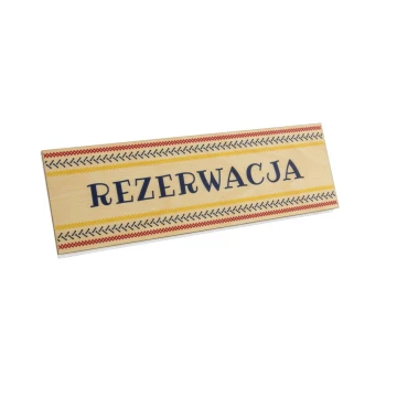 Reservation - Wooden table stands 180x55mm - UV color print - REZ008
