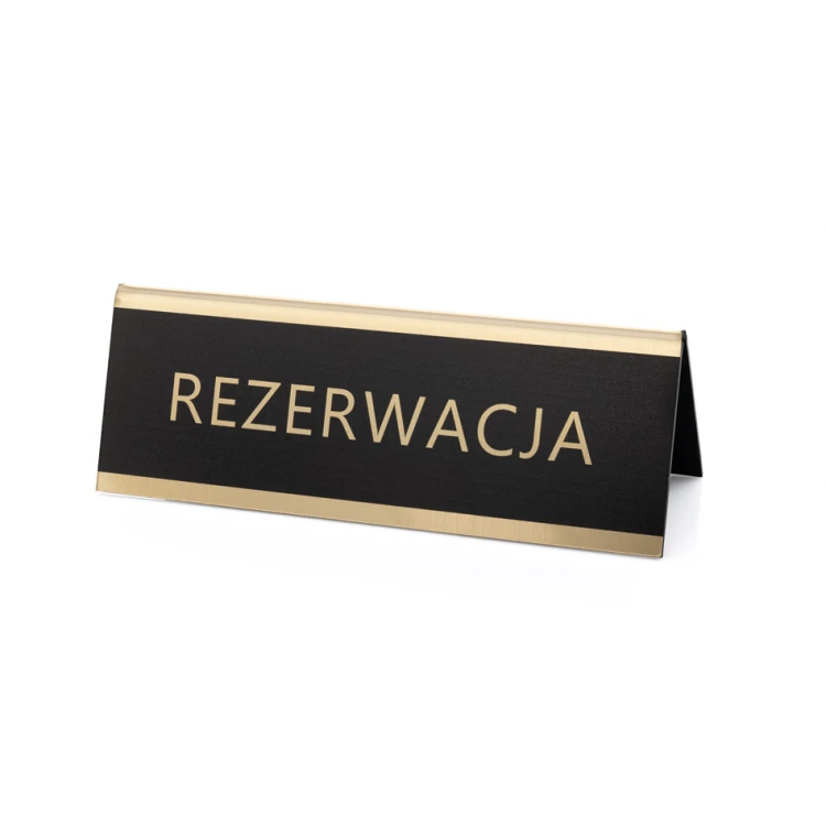 Reservation - table stand - dim. 150x55mm - engraving laminate - REZ013