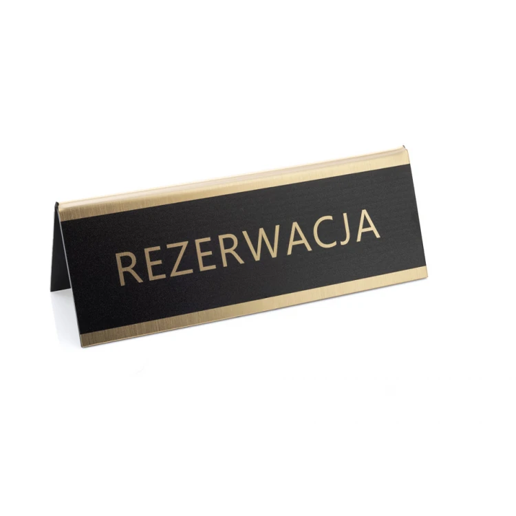 Reservation - table stand - dim. 150x55mm - engraving laminate - REZ013