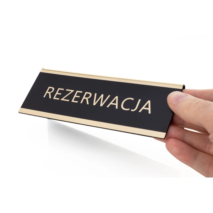 Reservation - table stand - dim. 150x55mm - engraving laminate - REZ013