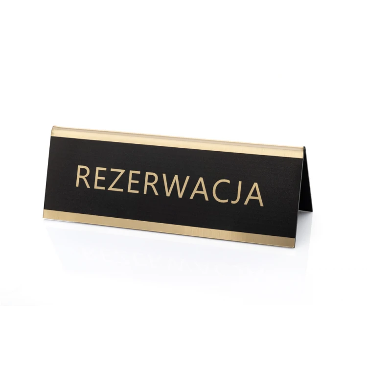 Reservation - table stand - dim. 150x55mm - engraving laminate - REZ013
