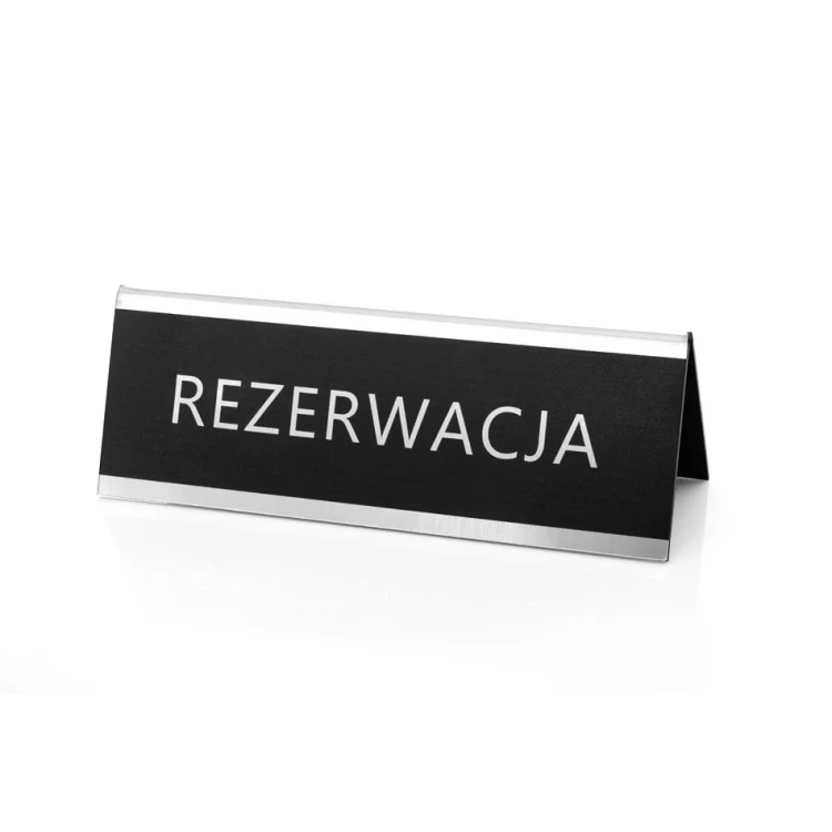 Reservation - table stand - dim. 150x55mm - engraving laminate - REZ013