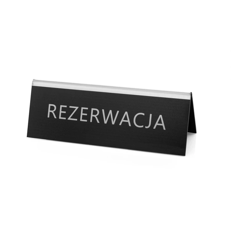 Reservation - table stand - dim. 150x55mm - engraving laminate - REZ014