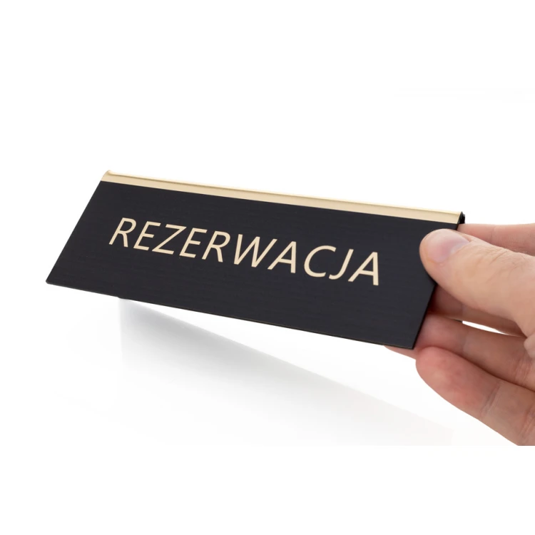 Reservation - table stand - dim. 150x55mm - engraving laminate - REZ014