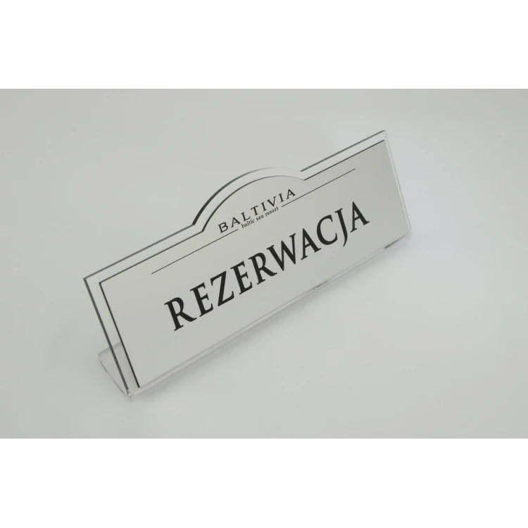 Reservation - stands for tables 180x67mm SILVER - REZ002