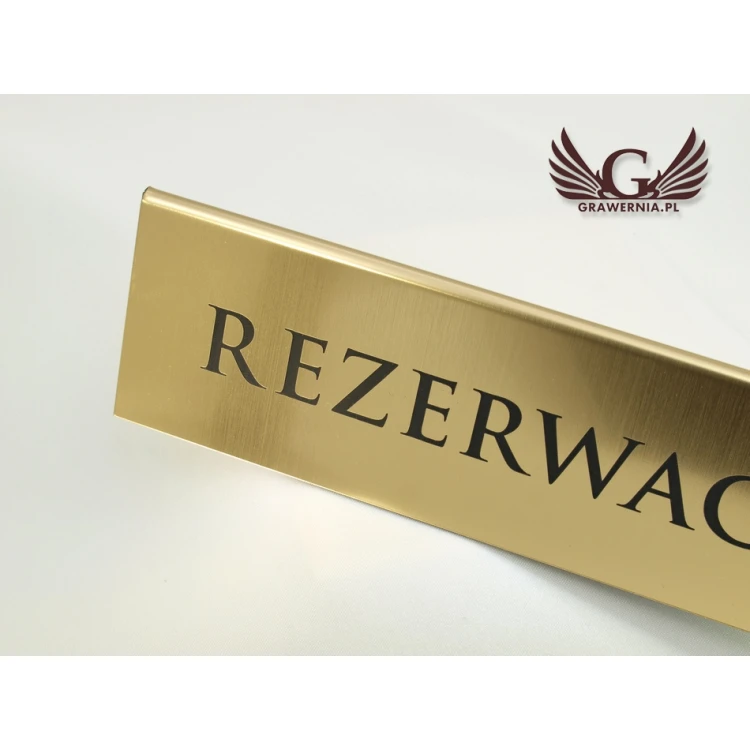 Reservation - table stands 195x55mm GOLD - REZ003
