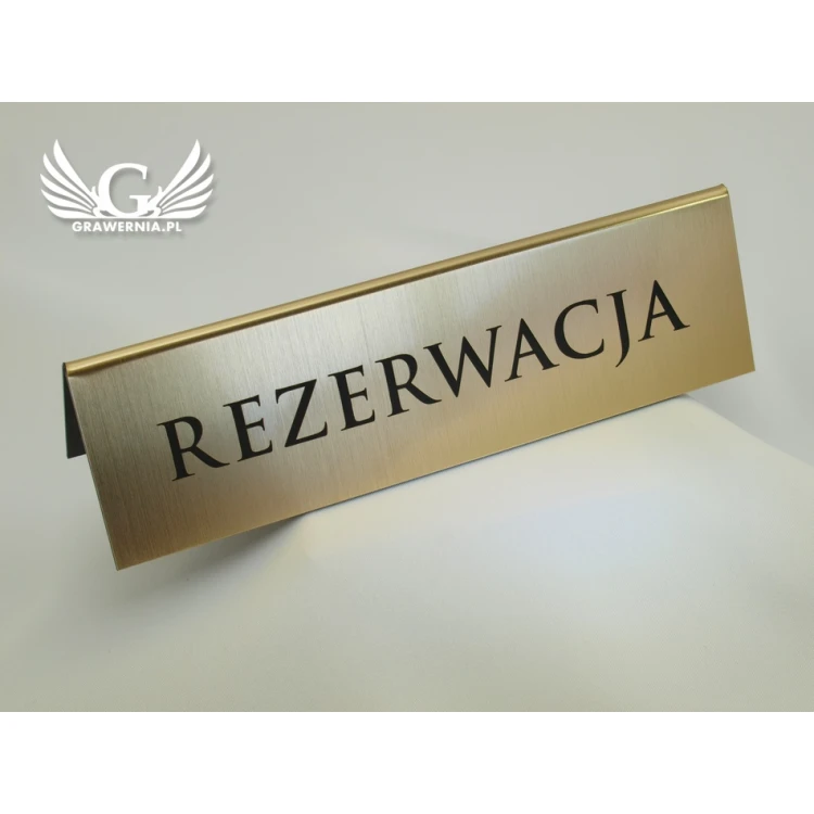Reservation - table stands 195x55mm GOLD - REZ003