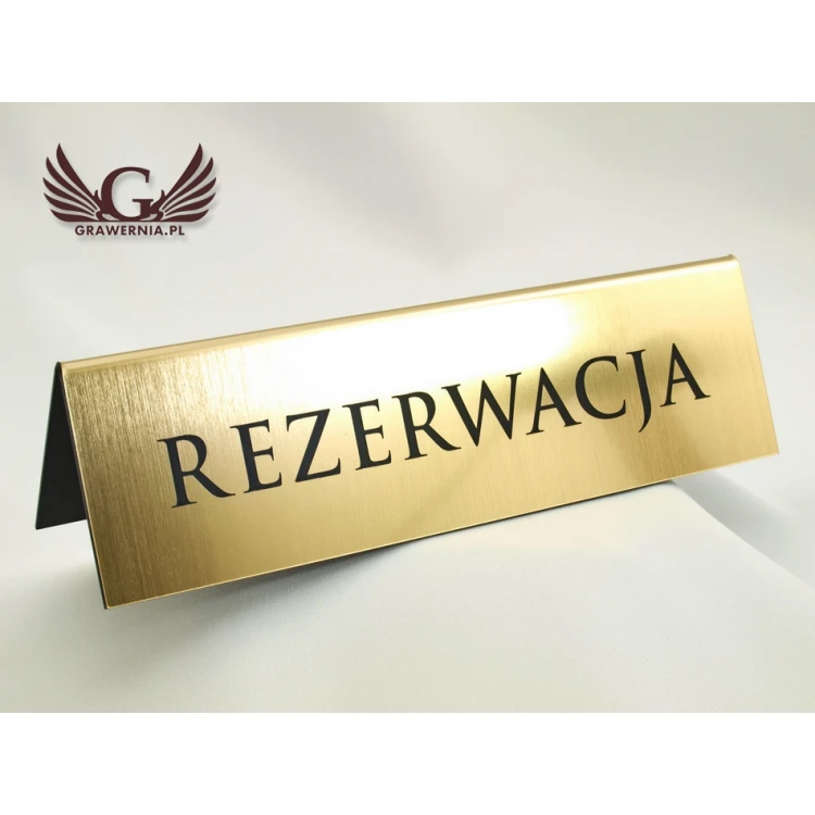 Reservation - table stands 195x55mm GOLD - REZ003
