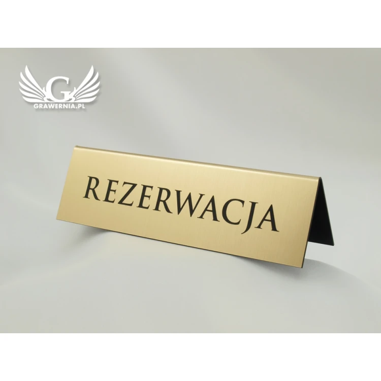 Reservation - table stands 195x55mm GOLD - REZ003