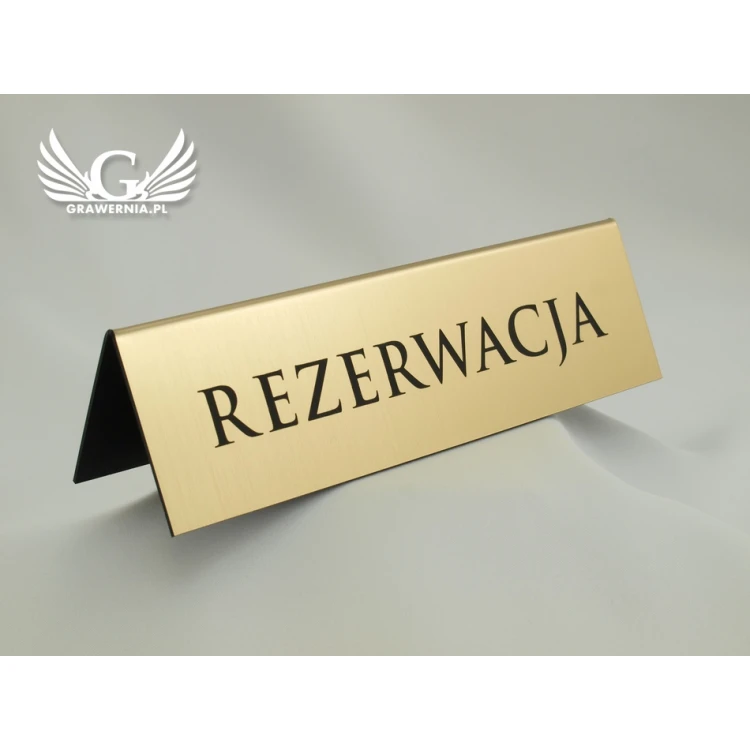 Reservation - table stands 195x55mm GOLD - REZ003