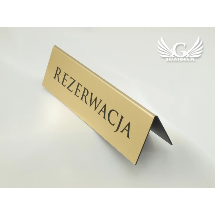 Reservation - table stands 195x55mm GOLD - REZ003