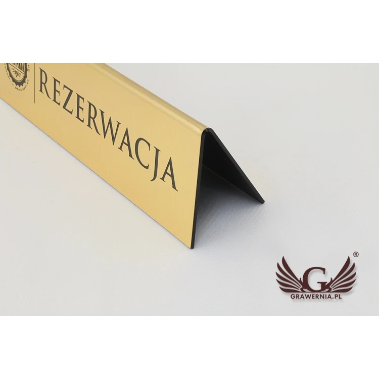 Reservation - table stands 195x55mm GOLD - REZ003