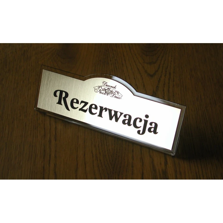 Reservation - table stands 180x67mm GOLD - REZ001