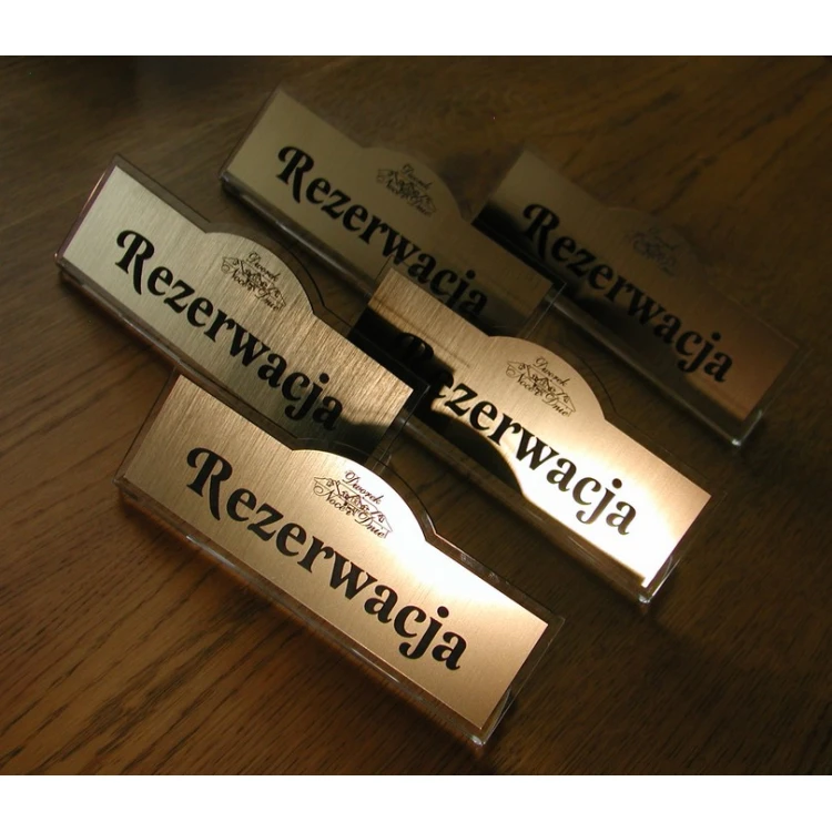 Reservation - table stands 180x67mm GOLD - REZ001