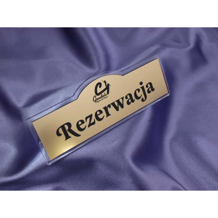 Reservation - table stands 180x67mm GOLD - REZ001