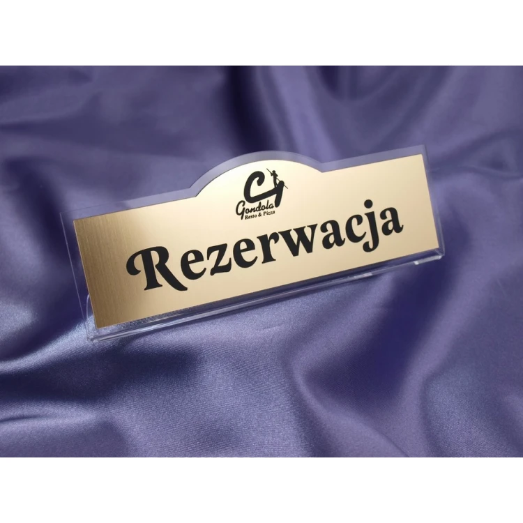 Reservation - table stands 180x67mm GOLD - REZ001