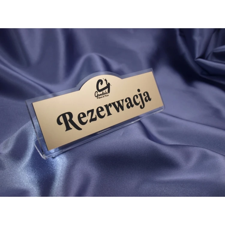 Reservation - table stands 180x67mm GOLD - REZ001