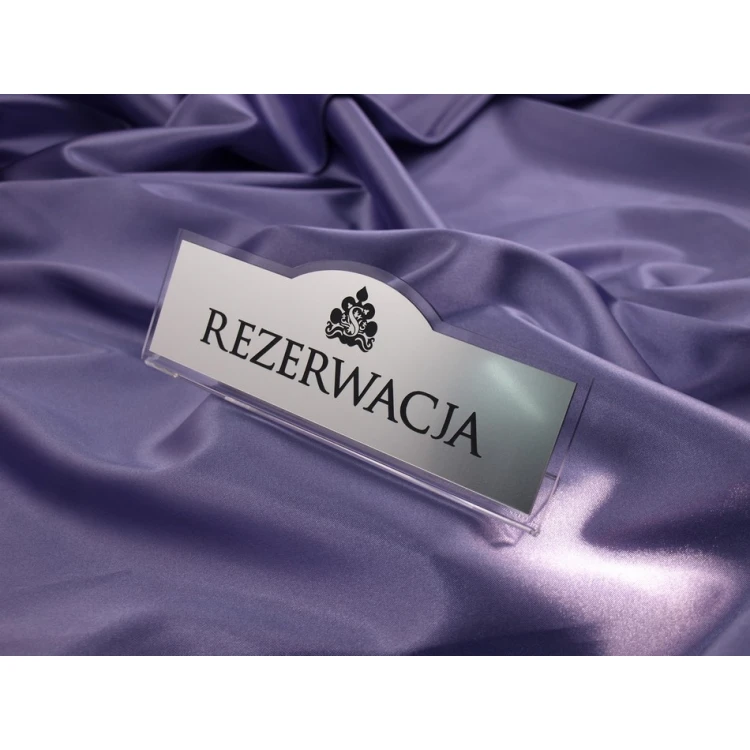 Reservation - stands for tables 180x67mm SILVER - REZ002