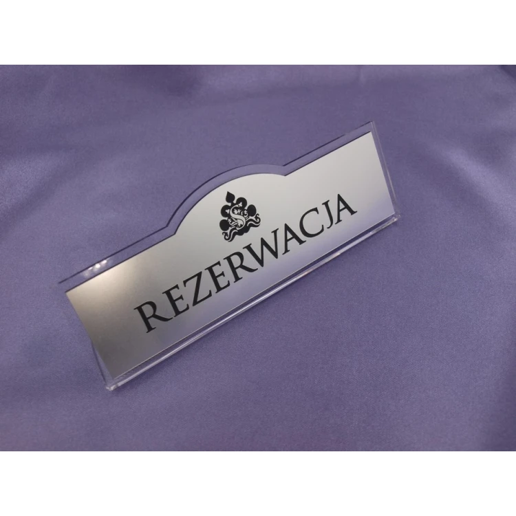 Reservation - stands for tables 180x67mm SILVER - REZ002