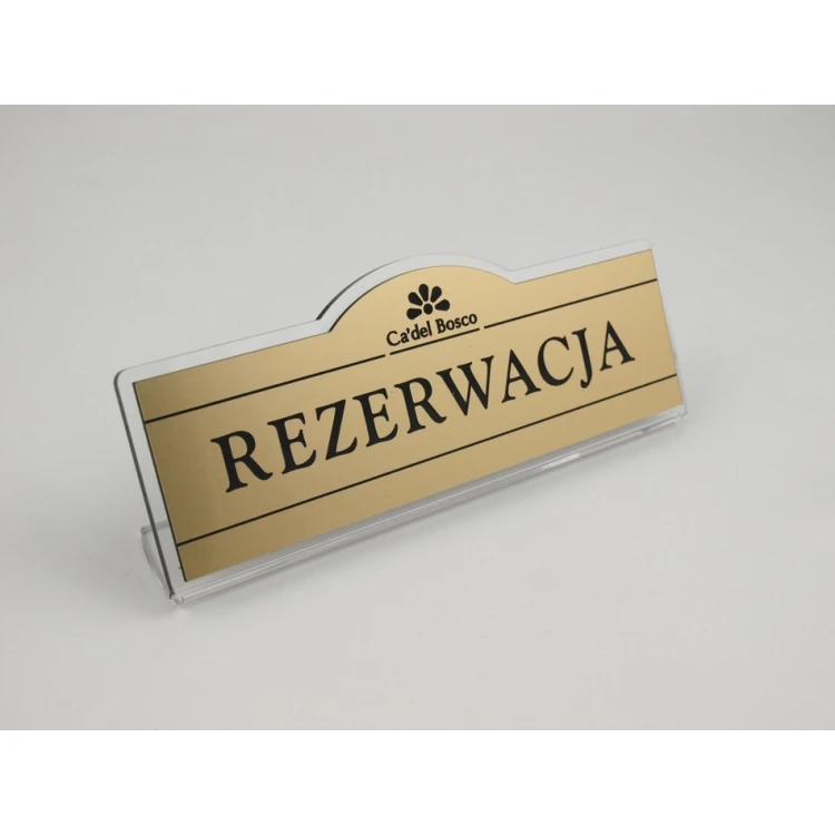 Reservation - table stands 180x67mm GOLD - REZ001