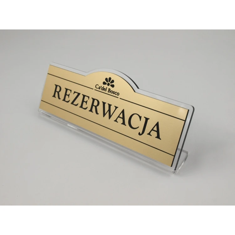 Reservation - table stands 180x67mm GOLD - REZ001