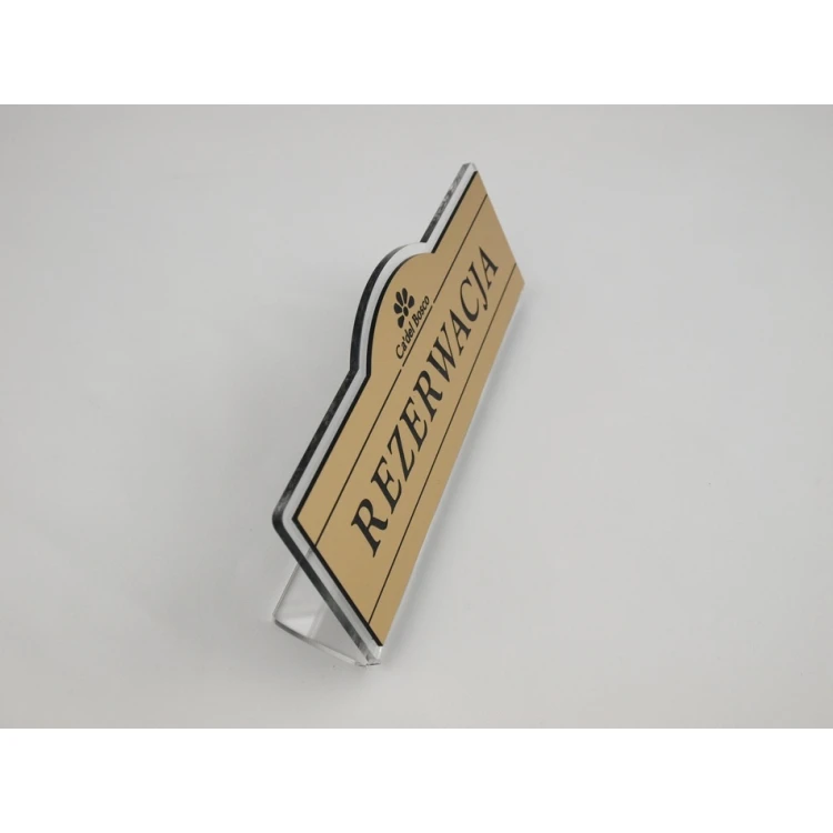 Reservation - table stands 180x67mm GOLD - REZ001