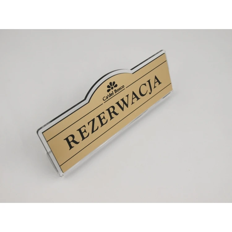 Reservation - table stands 180x67mm GOLD - REZ001