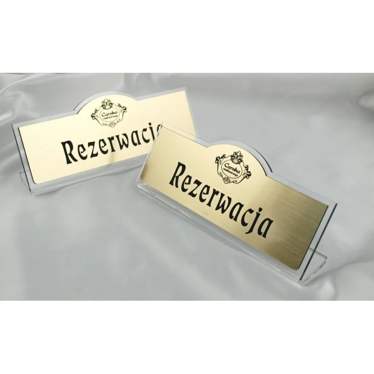 Reservation - table stands 180x67mm GOLD - REZ001